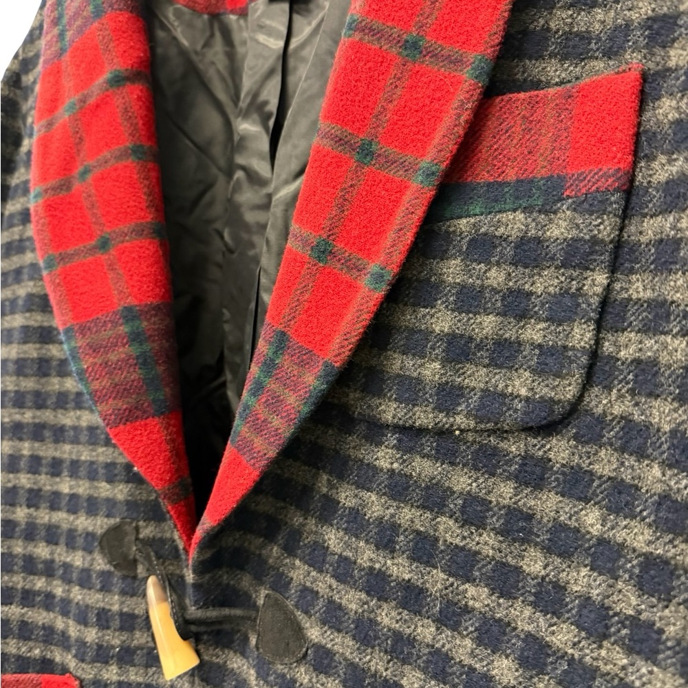 ✨🧶 Lauren Ralph Lauren Wool Plaid Trim Jacket L 🪵 Cozy Cabin Grannycore ✨ - Picture 5 of 13